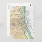 Vintage Karte von Albany NY (1895) (Vorne/Hinten)