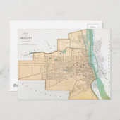 Vintage Karte von Albany NY (1895) (Vorne/Hinten)