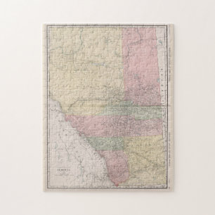 Vintage Karte von Alberta Canada (1912) Puzzle