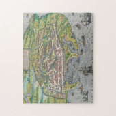 Vintage Karte von Alexandria Georg Braun Puzzle (Vertikal)