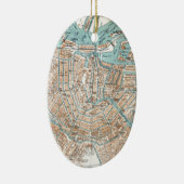 Vintage Karte von Amsterdam (1905) Keramikornament (Rechts)