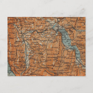 Vintage Karte von Annecy France (1914)