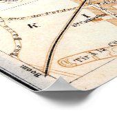 Vintage Karte von Antwerpen Belgien (1905) Poster (Ecke)