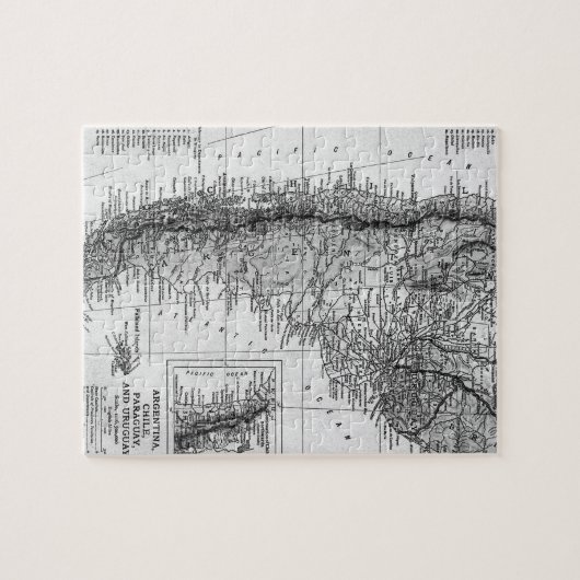 Vintage Karte von Argentinien (1911) Puzzle (Horizontal)