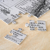 Vintage Karte von Argentinien (1911) Puzzle (Seite)