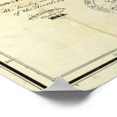 Vintage Karte von Arizona (1865) Poster (Ecke)