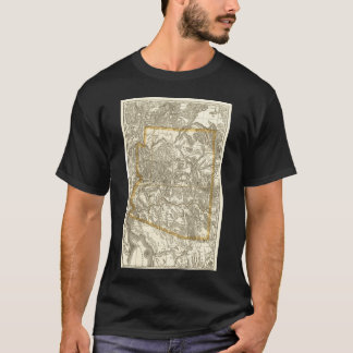Vintage-Karte von Arizona 1876 übergroß T-Shirt