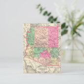 Vintage Karte von Arizona (1881) (Stehend Vorderseite)