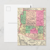 Vintage Karte von Arizona (1881) (Vorne/Hinten)