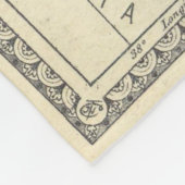 Vintage Karte von Arizona (1881) Fleecedecke (Ecke)