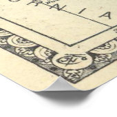 Vintage Karte von Arizona (1881) Poster (Ecke)