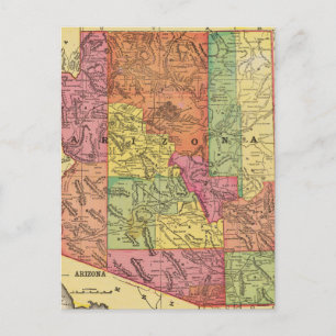 Vintage Karte von Arizona (1909)