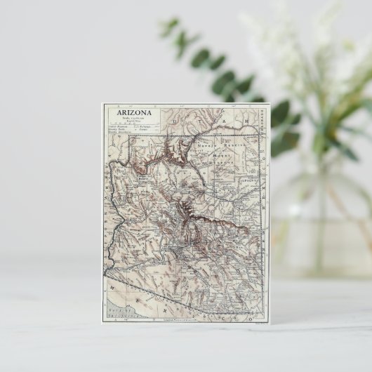 Vintage Karte von Arizona (1911) (Stehend Vorderseite)