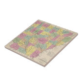 Vintage Karte von Arkansas (1853) Fliese (Seite)