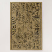Vintage Karte von Arkansas (1912) - Tan Puzzle (Vertikal)