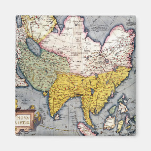 Vintage Karte von Asien 1580 Magnet