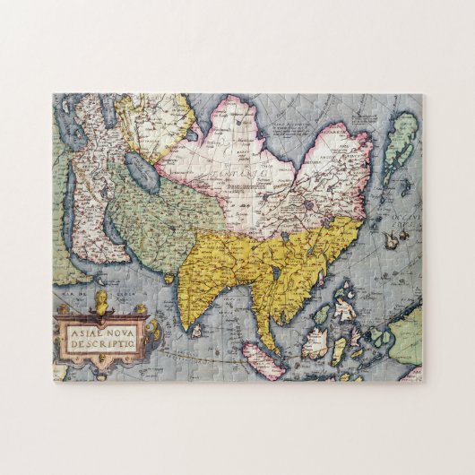 Vintage Karte von Asien | 1580 Puzzle (Horizontal)