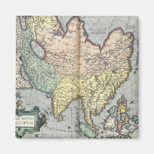 Vintage Karte von Asien 1592 Magnet