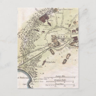 Vintage Karte von Athen (1784)