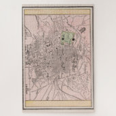 Vintage Karte von Athen, Griechenland (1901) Puzzle (Vertikal)