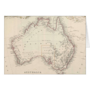 Vintage Karte von Australien (1848)