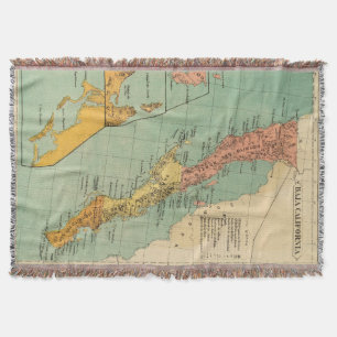 Vintage Karte von Baja California (1899) Decke