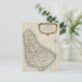 Vintage Karte von Barbados (1758) (Stehend Vorderseite)