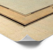 Vintage Karte von Barbados (1823) Poster (Ecke)