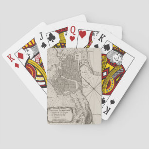 Vintage Karte von Barcelona Spanien (1764) Spielkarten