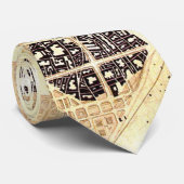 Vintage Karte von Barcelona Spanien (1859) Krawatte (Gerollt)