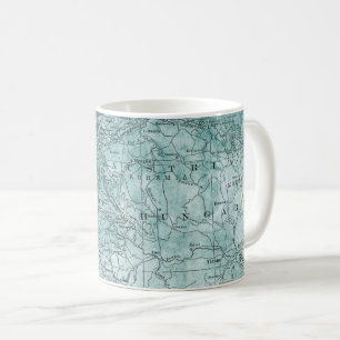 Vintage Karte von Bayern, Österreich-Ungarn Reise Kaffeetasse