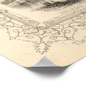 Vintage Karte von Belfast Irland (1851) Poster (Ecke)