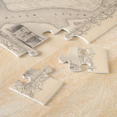 Vintage Karte von Belfast Irland (1851) Puzzle (Seite)