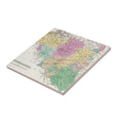 Vintage Karte von Belgien (1827) Fliese (Seite)