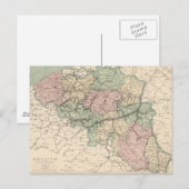 Vintage Karte von Belgien (1873) (Vorne/Hinten)