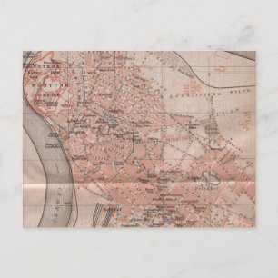 Vintage Karte von Belgrad Serbien (1905)