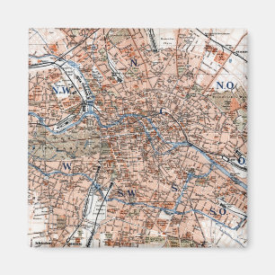 Vintage Karte von Berlin Deutschland (1894) Magnet