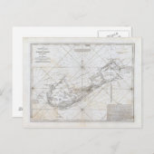 Vintage Karte von Bermuda (Vorne/Hinten)