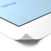 Vintage Karte von Bermuda (1976) Poster (Ecke)