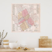 Vintage Karte von Birmingham AL (1903) Poster (Küche)