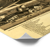 Vintage Karte von Birmingham, Alabama (1885) Poster (Ecke)