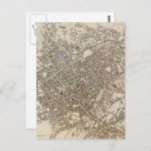Vintage Karte von Birmingham England (1839) (Vorne/Hinten)