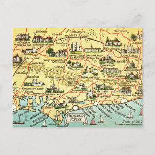 Vintage-Karte von Bognor England Tasse Postkarte
