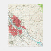 Vintage Karte von Boise Idaho (1954) Fleecedecke (Vorderseite)