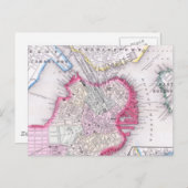 Vintage Karte von Boston (1864) (Vorne/Hinten)