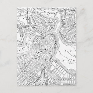 Vintage Karte von Boston (1878)