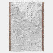 Vintage Karte von Boston (1878) Decke (Vorderseite Vertikal)