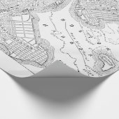 Vintage Karte von Boston (1878) Geschenkpapier (Ecke)