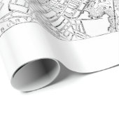 Vintage Karte von Boston (1878) Geschenkpapier (Rolleneckpunkt)