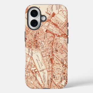 Vintage-Karte von Boston iPhone 16 Hülle